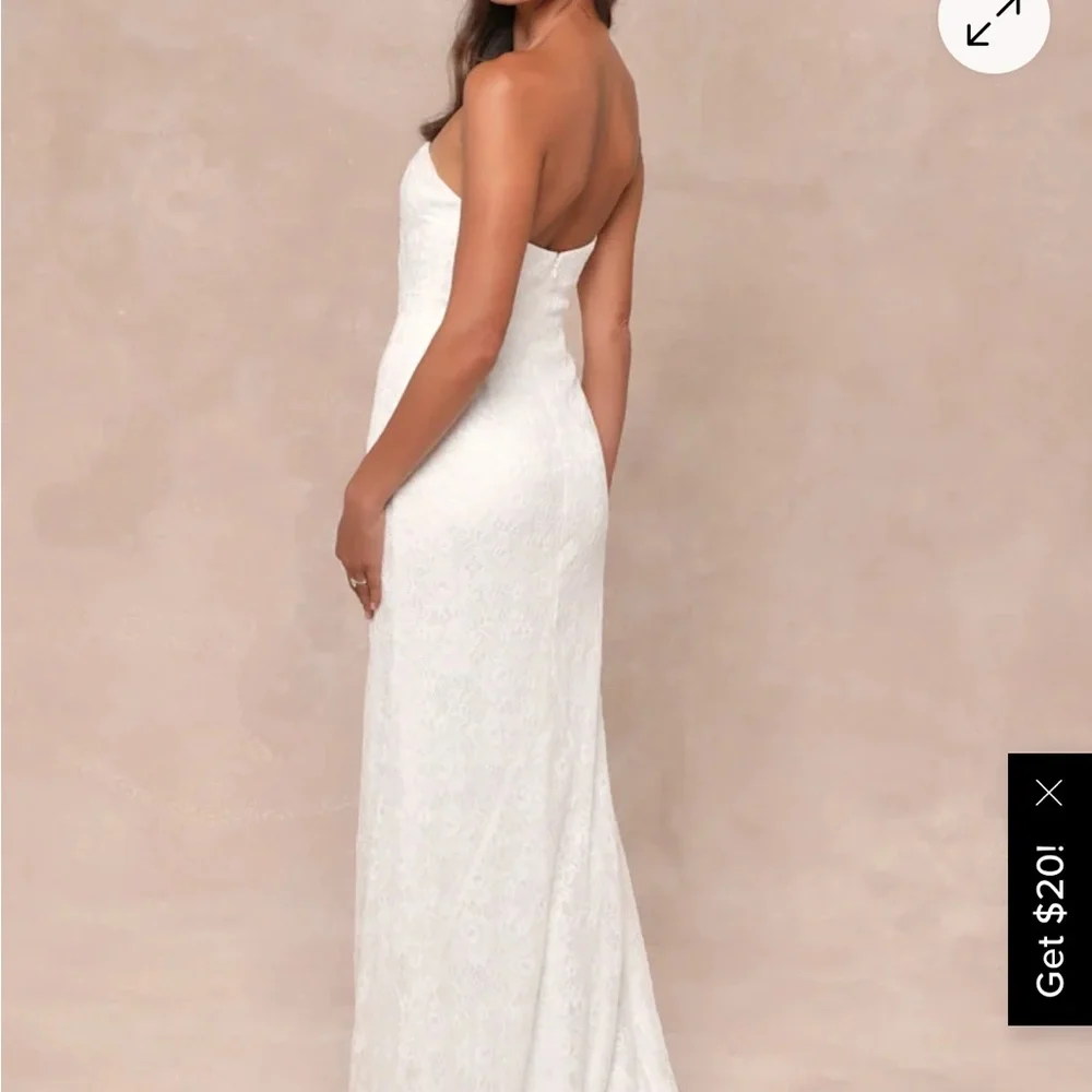 NWT Elegant White Strapless Dress - Picture 2 of 5